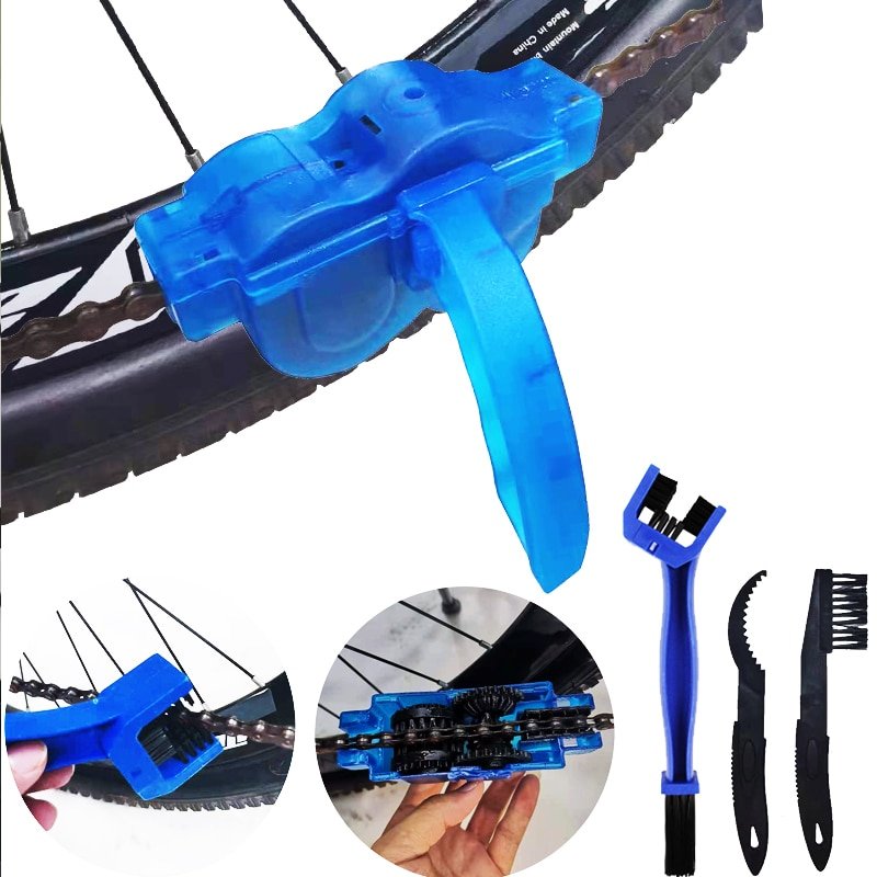 Bicycle Chain Cleaner Cycling Cleaning Brushes Wash Tool Kit Mountain Bike Tools 